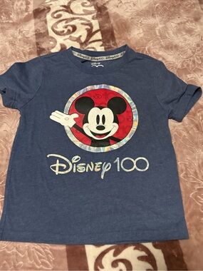 Disney Blue Kids Mickey Mouse 100 Graphic Tee
